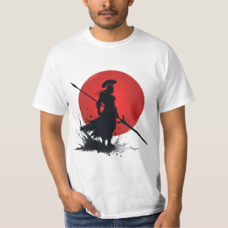 T-shirt Red Sun Samurai inspiré Tee