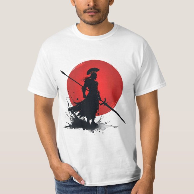 T-shirt Red Sun Samurai inspiré Tee (Devant)