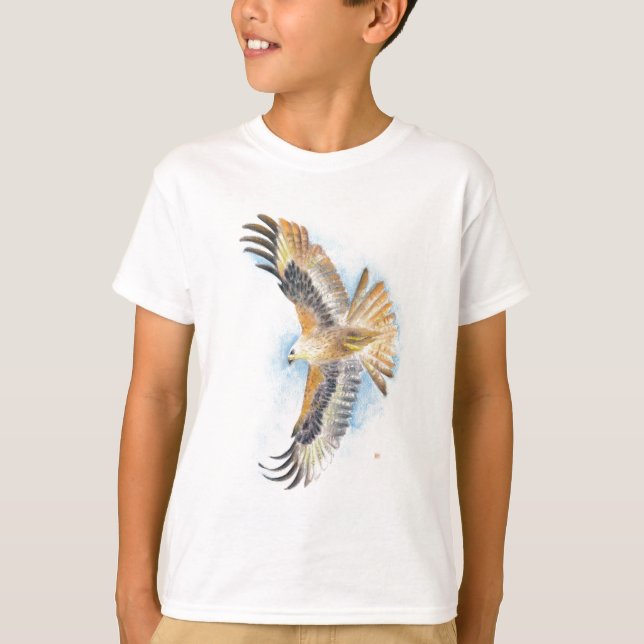 T-shirt Red Tail Hawk Art (Devant)