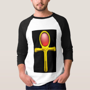 T-SHIRT RED TALISMAN / GOLDEN ANKH