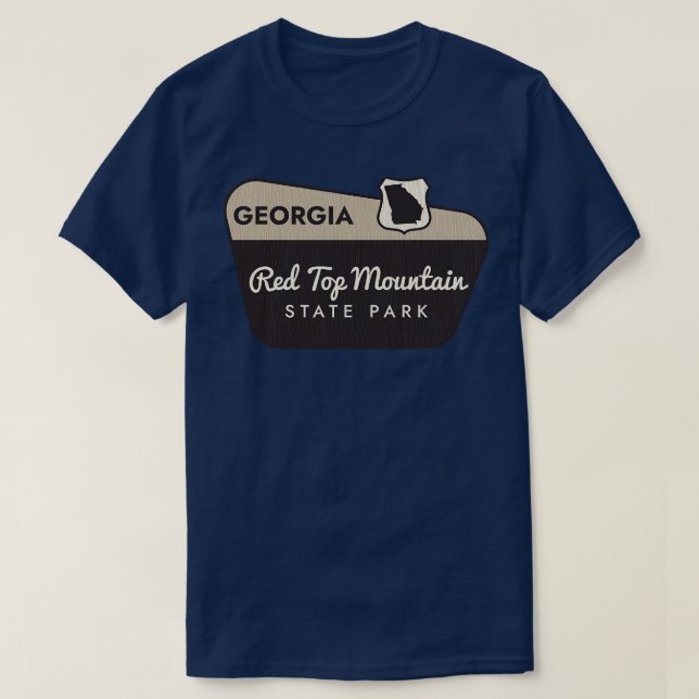 T-shirt Red Top Mountain State Park Géorgie Affiche de bie (Design devant)