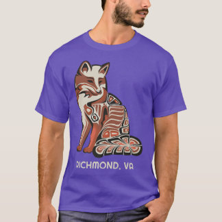 T-shirt Red Tribal De Richmond Native American Arwork Sty
