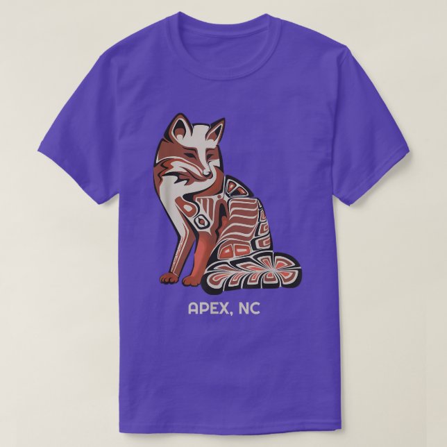 T-shirt Red Tribal Fo Ape Native American Artwork Style  (Design devant)