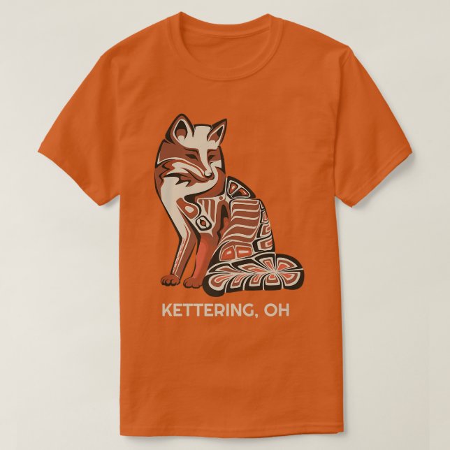 T-shirt Red Tribal Pour Kettering Native American Arwork (Design devant)