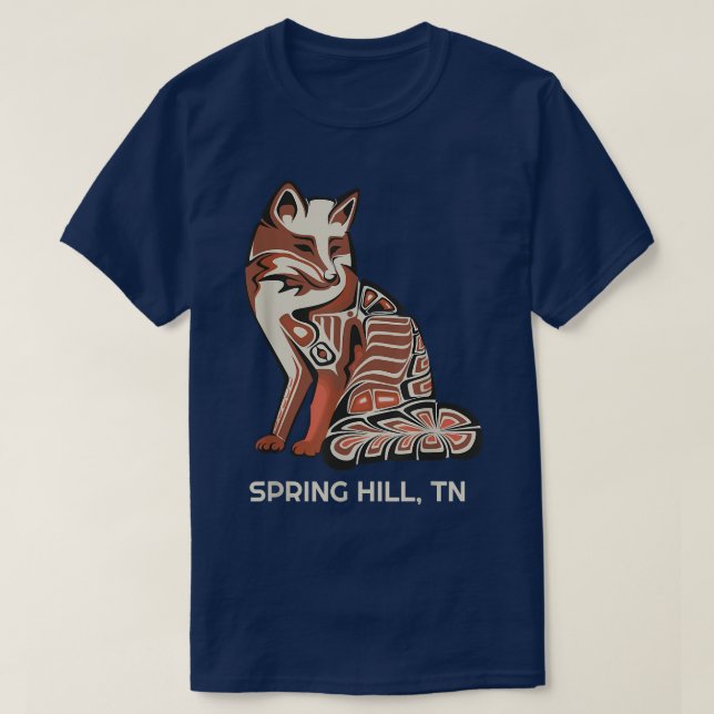 T-shirt Red Tribal Pour SpringHill Native American Artwork (Design devant)