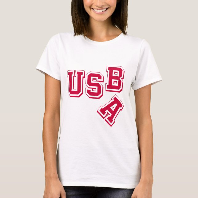 T-shirt Red USA-USB - Un empire déchiré - Style satirique (Devant)