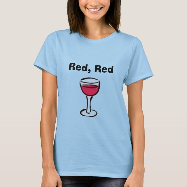 T-shirt Red. Vin rouge (Devant)