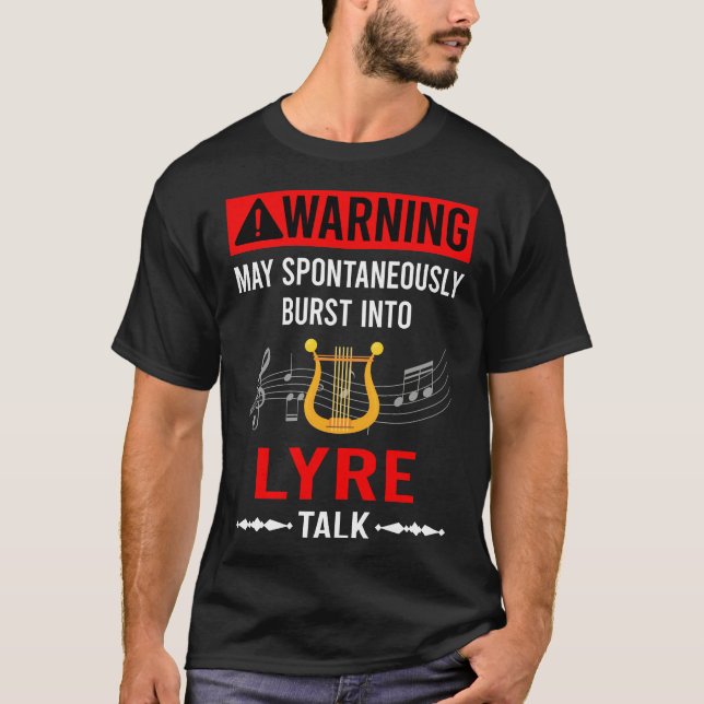 T-shirt Red Warning Lyre (Devant)