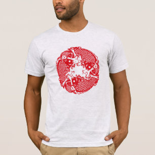 T-shirt Red Whirling Koi Carp Fish Group Classic Homme's T