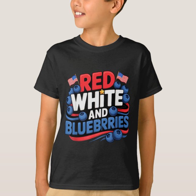 T-shirt Red, White And Blueberries Patriot  (Devant)