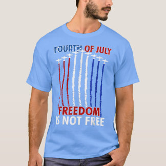 T-shirt Red White Blue Air Force 4juillet Fier USA Indepe