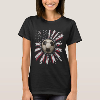 T-shirt Red-white-blue Soccer Ll Explosion Grunge Street S