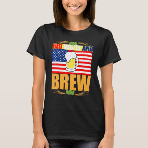 T-shirt Red White et Brew Patriotique américaine Merica US
