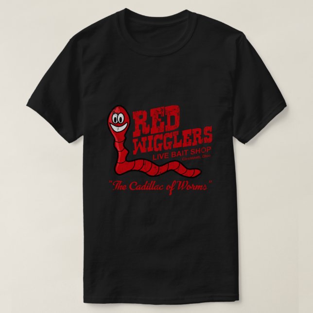 T-shirt Red Wigglers de WKRP à Cincinnati en détresse (Design devant)