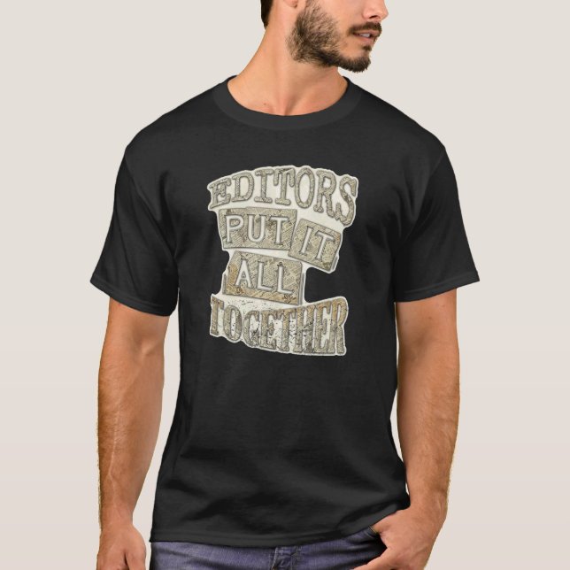T-shirt Rédacteurs mettent tout ensemble Édition professio (Devant)