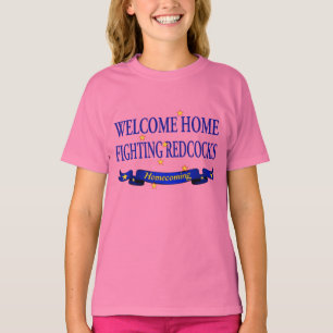 T-shirt Redcocks de combat à la maison bienvenu
