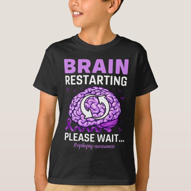 T-shirt Redémarrage du cerveau Veuillez attendre la prise  (Devant)