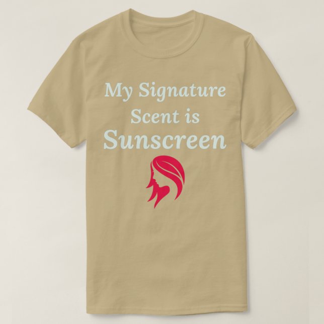 T-shirt Redhead Hair Sunscreen Quote Funny Humour Saying (Design devant)