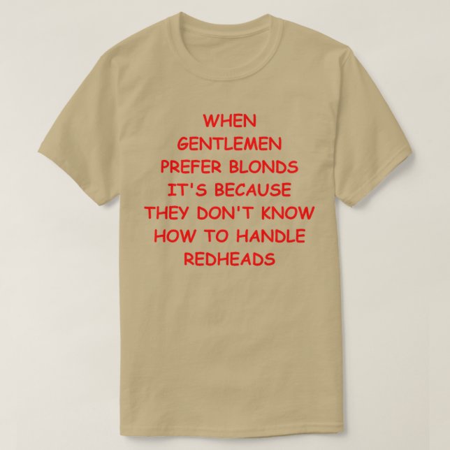 T-shirt Redhead Joke 2 (Design devant)