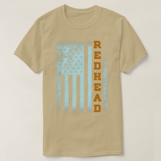 T-SHIRT REDHETER AMERICAN FLAG VINTAGE (Design devant)