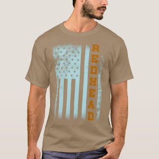T-SHIRT REDHETER AMERICAN FLAG VINTAGE