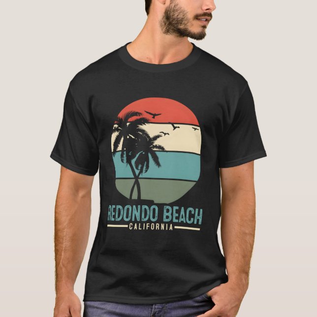 T-shirt Redondo Beach California Retro Cadeau (Devant)
