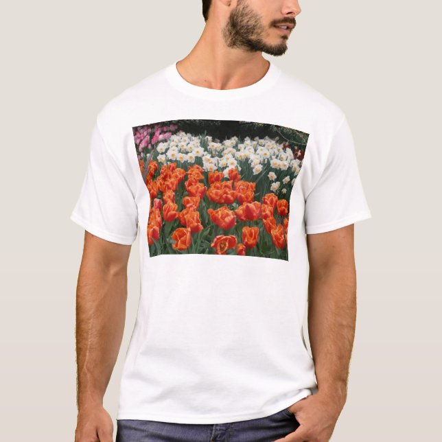T-shirt redorange_tulips (Devant)