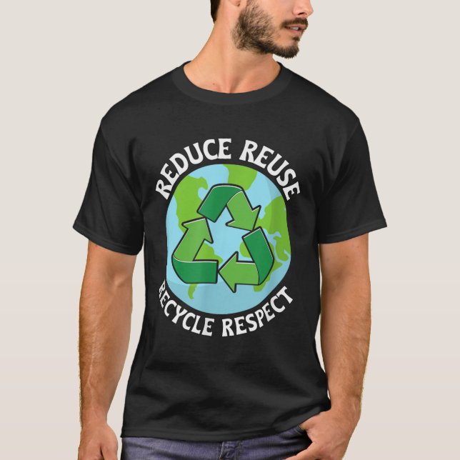 T-shirt Réduire la réutilisation de la protection De l'env (Devant)