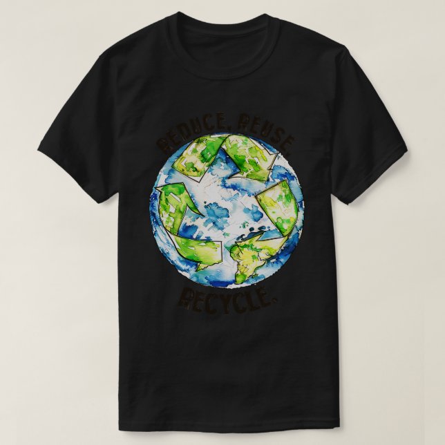 T-shirt Réduire la réutilisation du recyclage (Design devant)