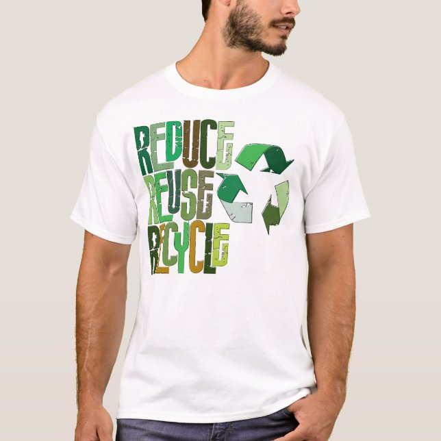 T-shirt Réduisez la réutilisation réutilisent (Devant)