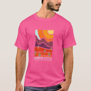 T-shirt Redwood City Californie Cool Désert Souvenir Redwo