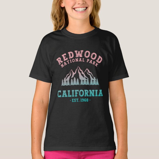 T-shirt Redwood National Park California Gradient (Devant)