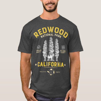 T-shirt Redwood National Park Vintage California Bear Cade