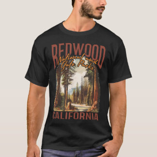 T-shirt Redwood Usa Parc National Vintage Californie