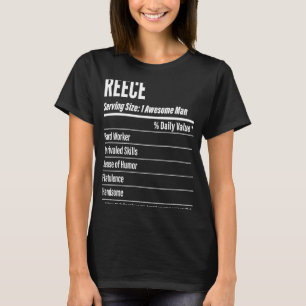 T-shirt Reece Faits nutritionnels Servant Taille Calories