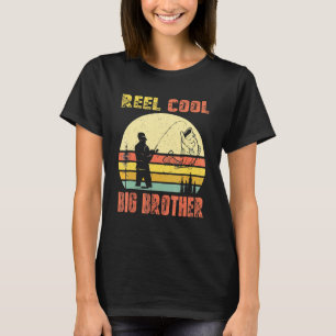 T-shirt Reel Cool Big Brother Fishman Daddy Fête des pères