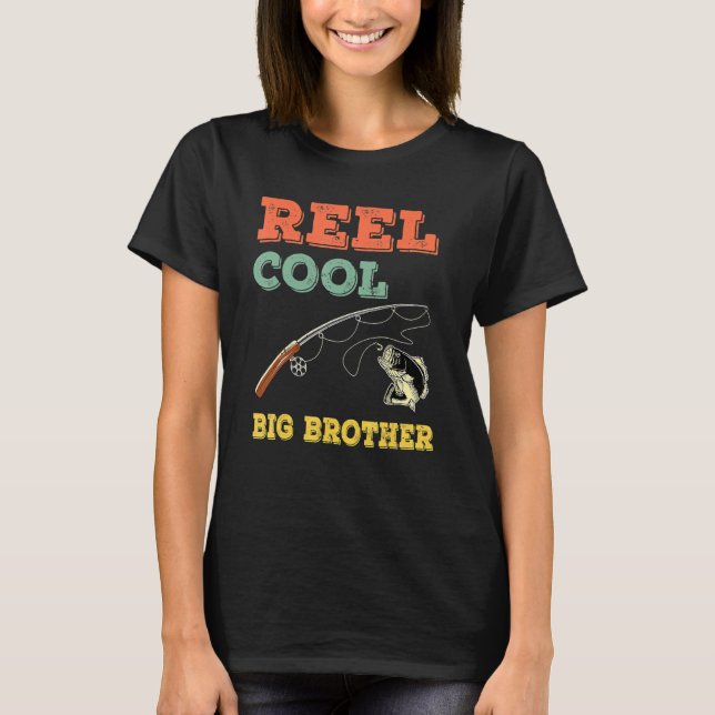 T-shirt Reel Cool Big Brothers Vieux Frères Boys Pêche (Devant)