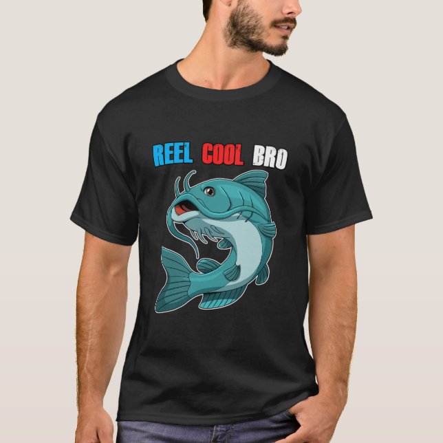 T-shirt Reel Cool Bro Chemise Frère de pêche Cadeau de pêc (Devant)