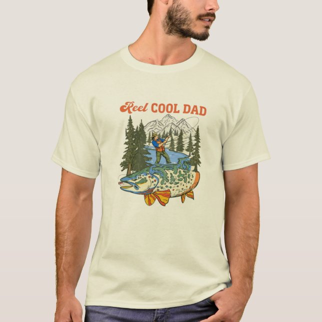 T-shirt Reel Cool Dad Fishing Father’s Day Gift for Angler (Devant)