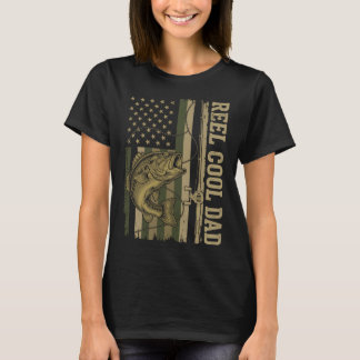T-shirt Reel Cool Dad Fishing Patriot Angler Father