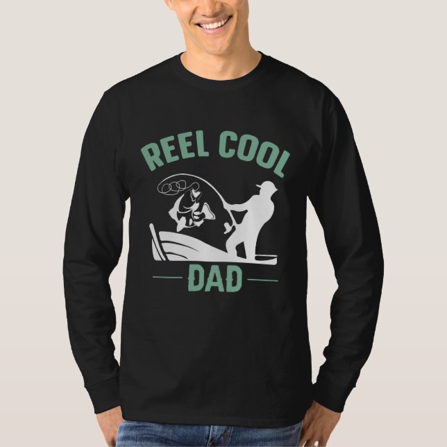 T-shirt Reel Cool Dad Fishing Rure Structure Spoon Papa Da (Devant)