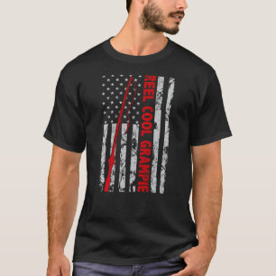 T-shirt Reel Cool Grampie Pêche Père Fête Drapeau cadeau F