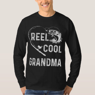T-shirt Reel Cool Grand-mère Retro Pêcheur Adulte Pour Les