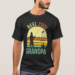 T-shirt Reel Cool Grand-père Pêcheur Daddy Fête des pères
