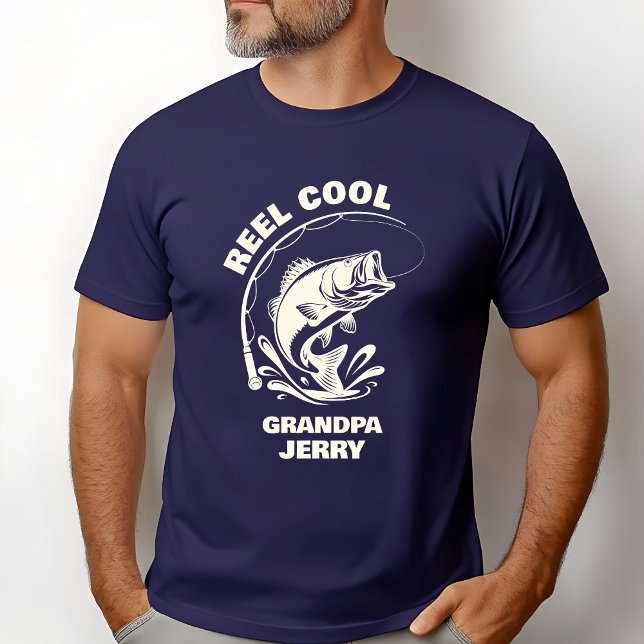T-shirt Reel Cool Grandpa  (Reel Cool Grandpa Fishing Custom T-shirt)