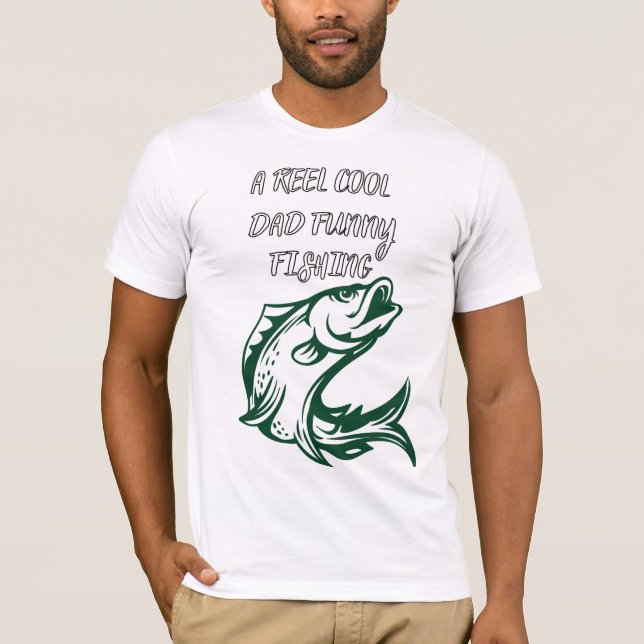 T-shirt Reel Cool Papa Drôle Amoureux Pêche (Devant)