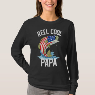 T-shirt Reel Cool Papa Fête des pères de pêche American Jo