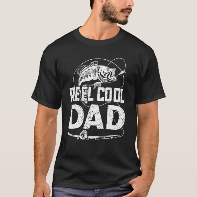 T-shirt Reel Cool Papa Pêche Chasse Pêche 1 (Devant)