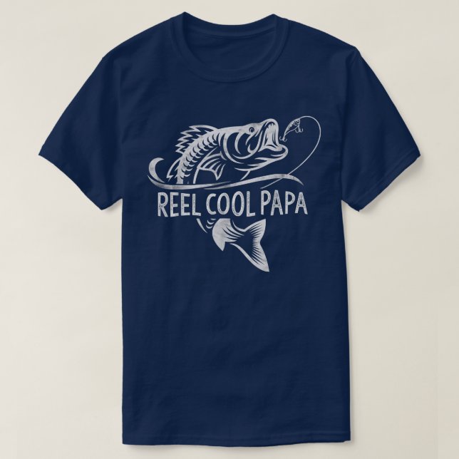T-shirt Reel Cool Papa Pêche Papa Cadeaux Fête des pères (Design devant)