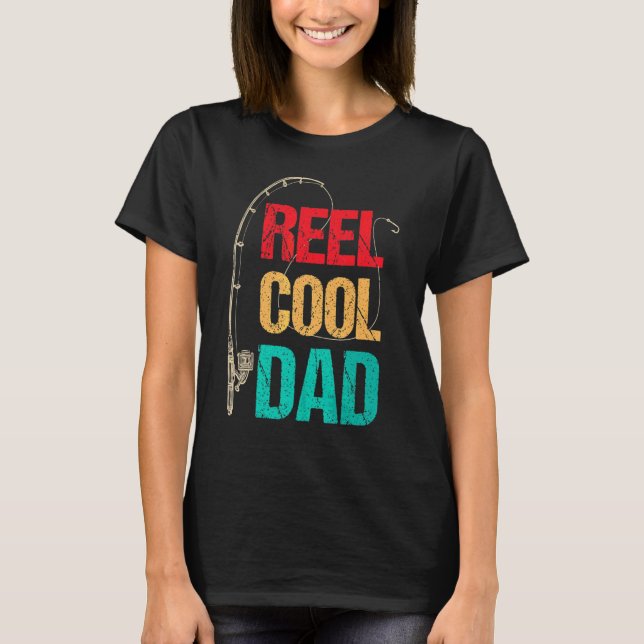 T-shirt Reel Cool Papa Pêche Papa Fête des pères Pêcheur (Devant)